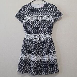 ML Monique Lmuillier Anthropologie Alerier lace dress, size 2P